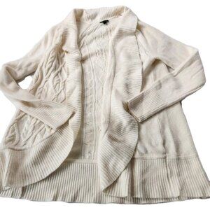 Talbots Size Large Cardigan Cocoon Sweater Ivory
